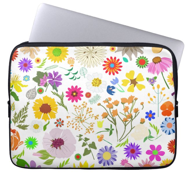 Springtime floral harmony laptop sleeve (Front)
