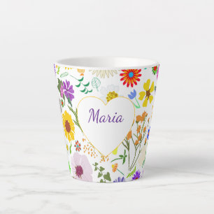Springtime floral harmony latte mug