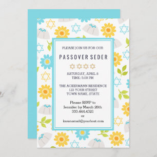 Springtime Floral  Passover Sedar Invitations