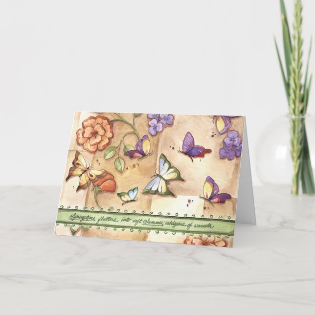 Springtime Flutters - Greeting Card (Front)