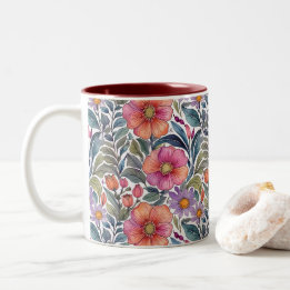 Springtime garden - Floral pattern 2 - Coffee Mug