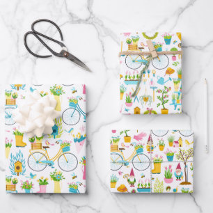 springtime Garden Wrapping Paper Sheet
