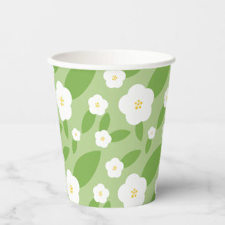 Springtime Gingham & Blooms Baby Shower Theme Paper Cups