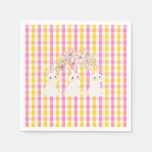 Springtime Gingham  Napkin (Front)
