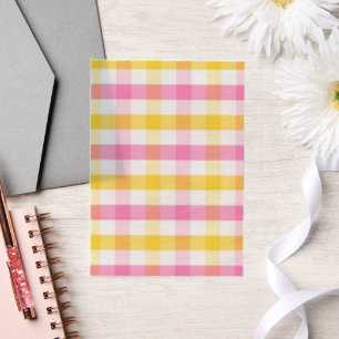 Springtime Gingham Vellum Invitations