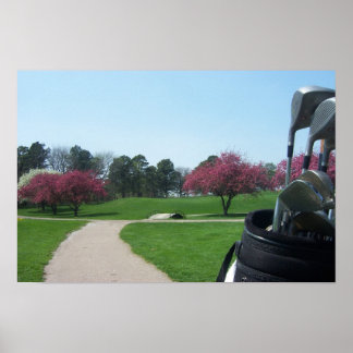 Springtime Golfing Poster