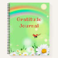 Springtime Gratitude Journal Spiral Notebook