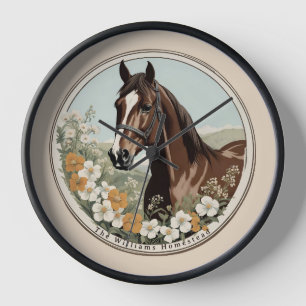 Springtime Horse Clock