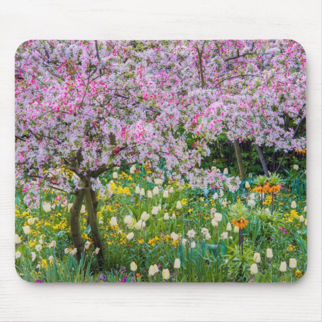 Springtime in Claude Monet's garden Mouse Mat (Front)