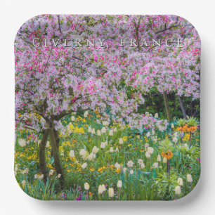 Springtime in Claude Monet's Garden Paper Plate