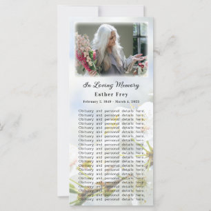 Springtime in Glory Memorial Bookmark Photo Card