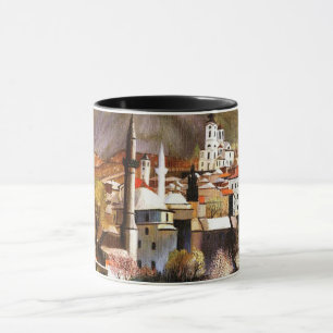 Springtime in Mostar, fine art painting, Mug