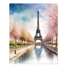 Springtime in Paris Eiffel Tower Art