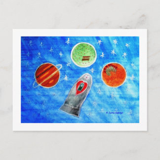 ...Springtime In Space...art by Jutta Gabriel... Postcard