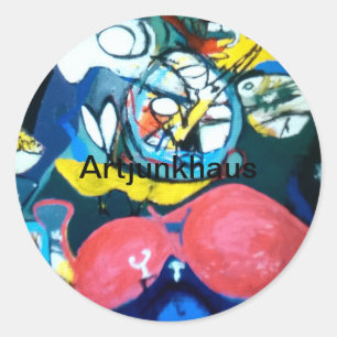 Springtime Jazz Abstract Jeff Hankamer Artjunkhaus Classic Round Sticker