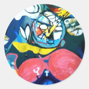 Springtime Jazz Abstract Jeff Hankamer Artjunkhaus Classic Round Sticker
