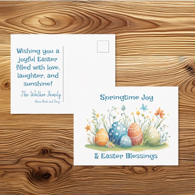 Springtime Joy & Easter Blessings Postcard (Creator Uploaded)