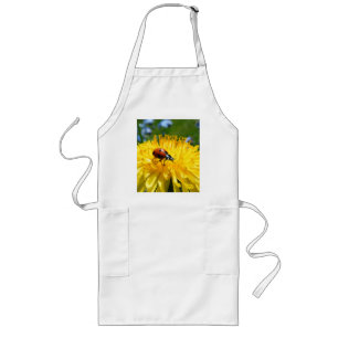 Springtime Ladybird on Dandelion Long Apron