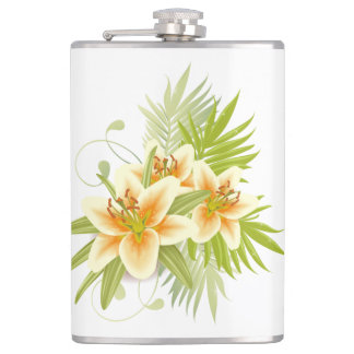 Springtime Lilies Hip Flask