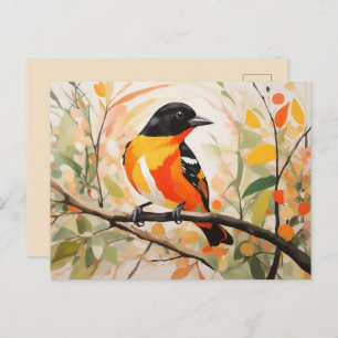 Springtime Nature's Beauty Bird Baltimore Oriole Postcard