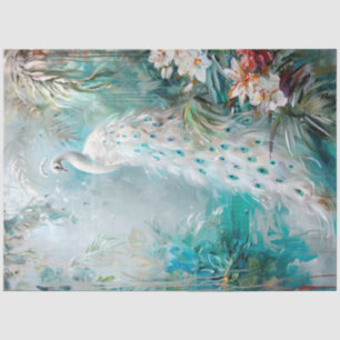 Springtime Peacock Tissue Paper