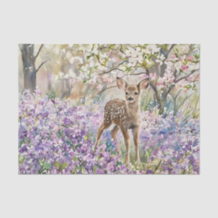 Springtime Purple Phlox and Fawn Tissue Paper