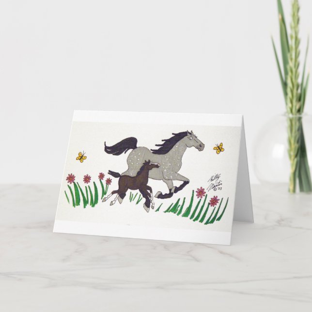 Springtime Romp(Grey ) Card (Front)