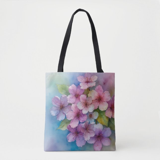 Springtime Sakura Bloom Tote Bag (Front)