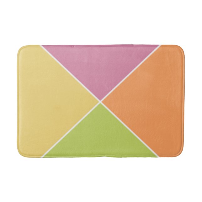 Springtime Sherbet Argyle Bath Mat (Front)