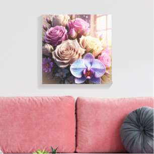 Springtime Splendour 3D Greeting Card with Dew-Kis Canvas Print