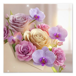 Springtime Splendour 3D Greeting Card with Dew-Kis Photo Print
