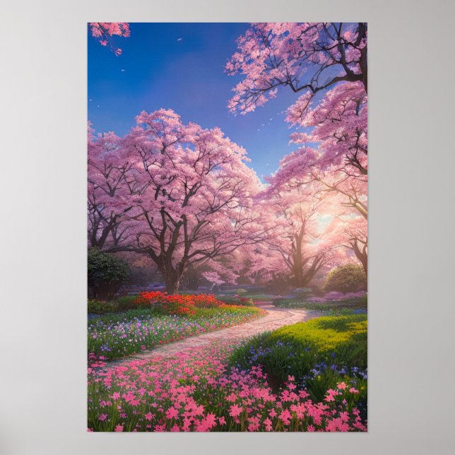 Springtime Splendour during Sunset Poster (Front)