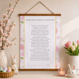 Springtime Sprinkles Everywhere Hanging Tapestry