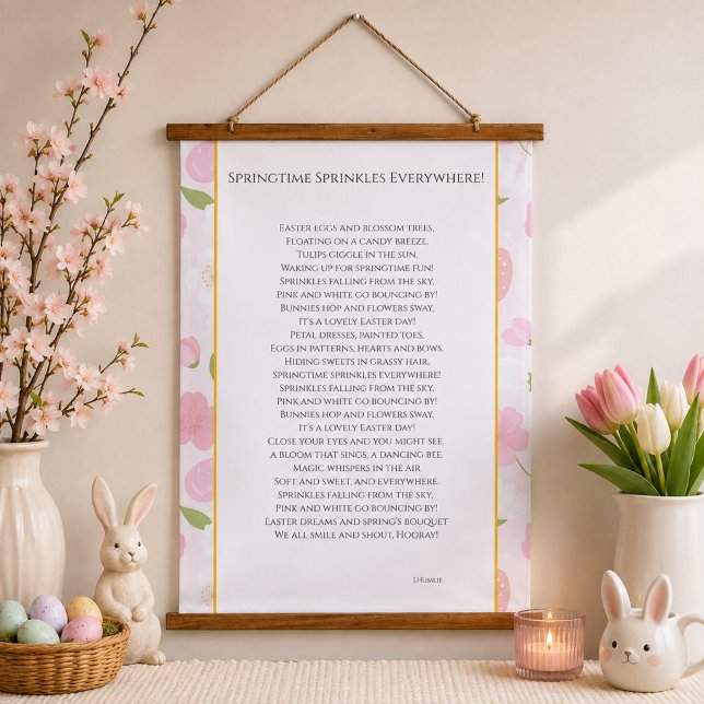 Springtime Sprinkles Everywhere Hanging Tapestry (Creator Uploaded)