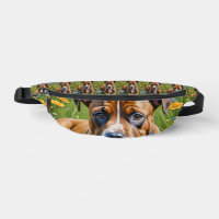 Springtime Staffordshire Bull Terrier Puppy,
