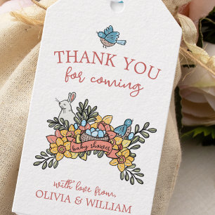 Springtime Thank You Baby Shower Favour Gift Tags