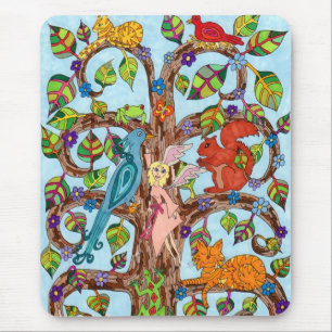 Springtime Tree of Life Mouse Mat