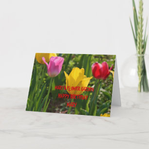 SPRINGTIME TULIP'S BIRTHDAY Card