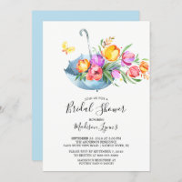 Springtime Tulips Bridal Shower Invitation