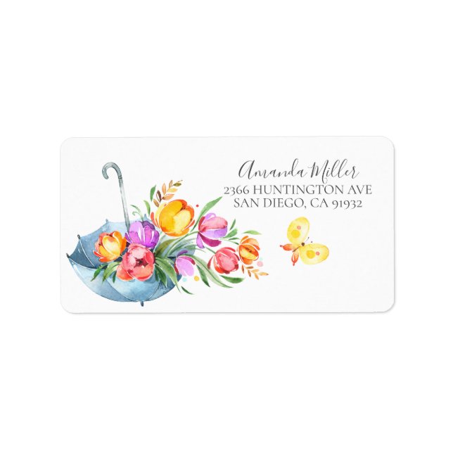 Springtime tulips Return Address Label (Front)