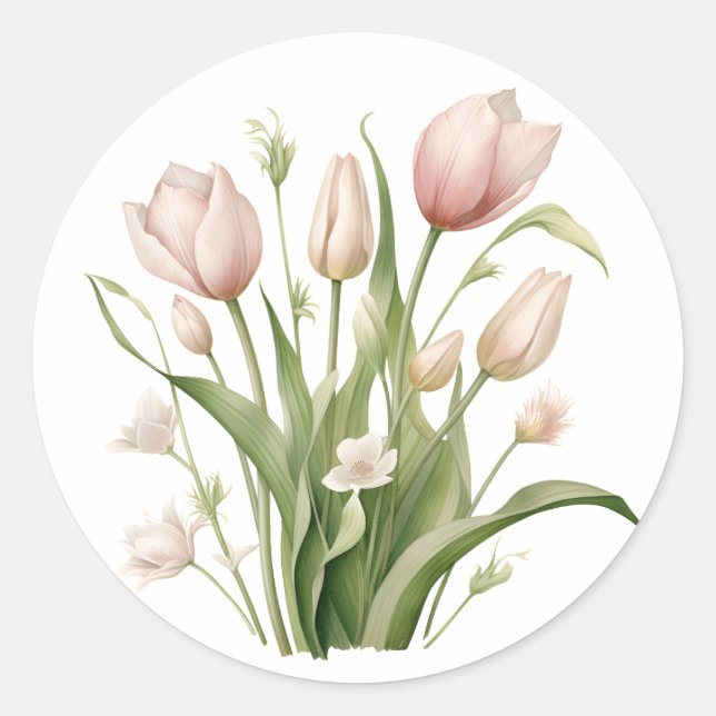 Springtime Tulips Stickers (Front)