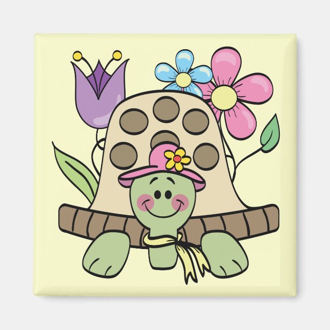 Springtime Turtle Tshirts and Gifts Magnet (Front)