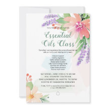 Springtime Watercolor Floral Essential Oils Class
