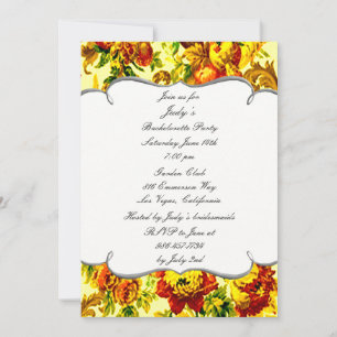 Springtime Wedding Bachelorette Party Invitation