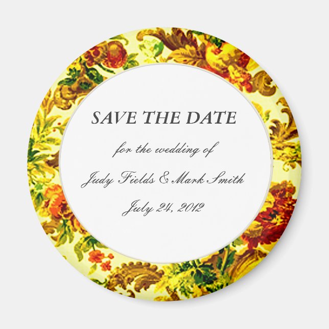 Springtime Wedding Save The Date Magnet (Front)
