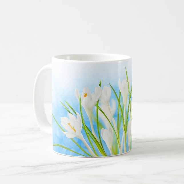 Springtime (white crocuses) coffee mug (Front Left)