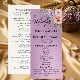 Springtime Wildflowers - Lavender Wedding Programme