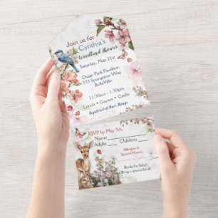 Springtime Woodland Shower Invitation