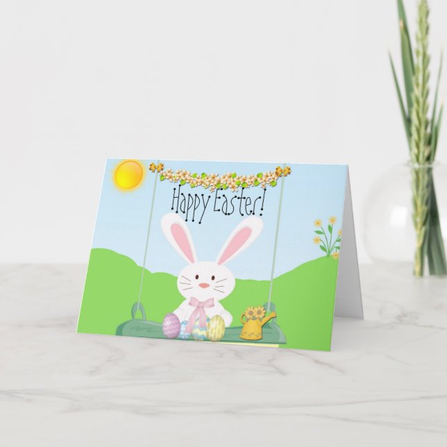 Springy Happy Easter Card (Front)