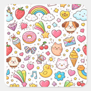 Sprinkle a Little Cute into Your Day! Square Sticker